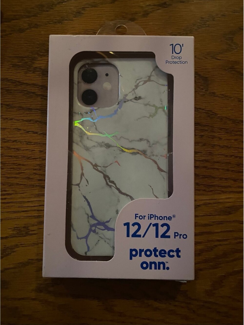 Protect onn case for  iPhone 12/12 Pro White w/electricity lines